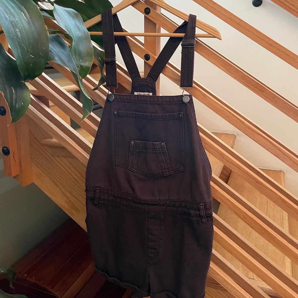 Billabong Oversized Black Overalls